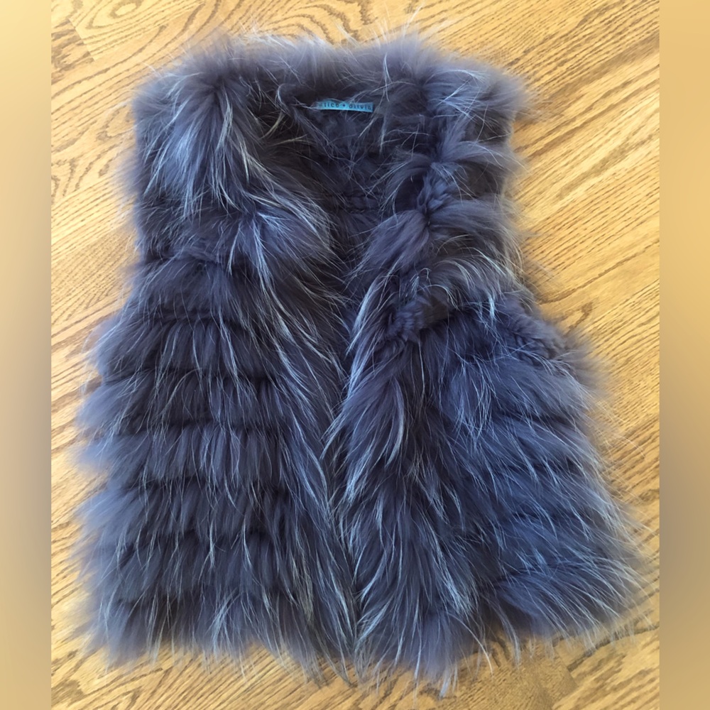 Alice and Olivia raccoon vest